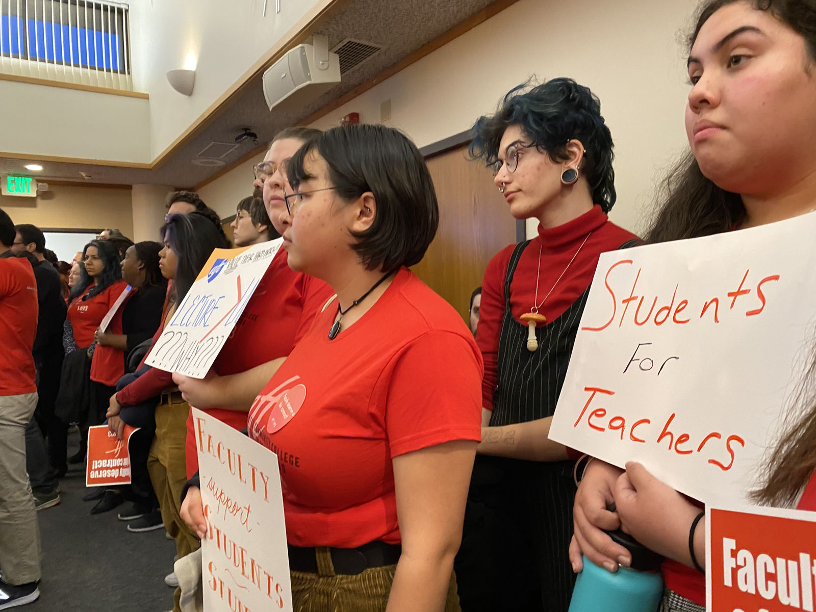 Teacher rally students
